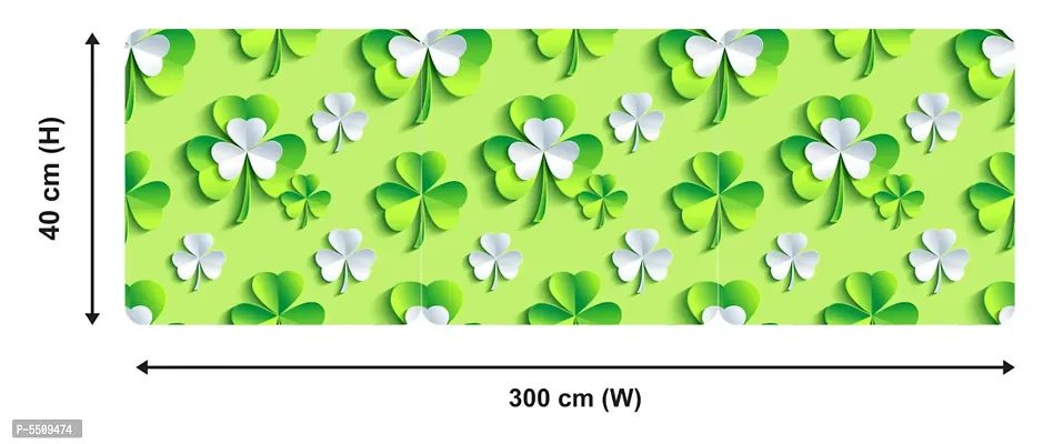 Wallpaper Model Greenwhiteflower Extra Large Size 40X300 Cm For Bedroom Drawing Room Kids Room Walls Doors Furniture Etc-thumb2