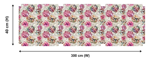 WallDaddy Wallpaper Model (GlassFlower) Extra Large Size (40x300)CM For Bedroom, Drawing Room, Kidsroom, Walls, Doors, Furniture etc-thumb1