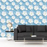 WallDaddy Wallpaper Model (WhiteFLower) Extra Large Size (40x300)CM For Bedroom, Drawing Room, Kidsroom, Walls, Doors, Furniture etc-thumb2