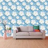 WallDaddy Wallpaper Model (WhiteFLower) Extra Large Size (40x300)CM For Bedroom, Drawing Room, Kidsroom, Walls, Doors, Furniture etc-thumb3