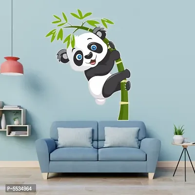 Wall Sticker Model (Baby Panda) Large Size (60 X 49)cm For Bedroom, Drawing Room, Kids Room, Walls-thumb0