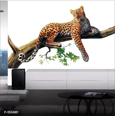 Wall Sticker Model (Jaguar) Large Size (60 X 40)cm For Bedroom, Drawing Room, Kids Room, Walls-thumb0