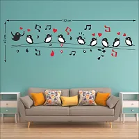 Wall Sticker Model (Music Bird) Large Size (150 X 40)cm For Bedroom, Drawing Room, Kids Room, Walls-thumb1