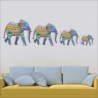 Wall Sticker Model (Elephant Family) Large Size (182 X 43)cm For Bedroom, Drawing Room, Kids Room, Walls-thumb3