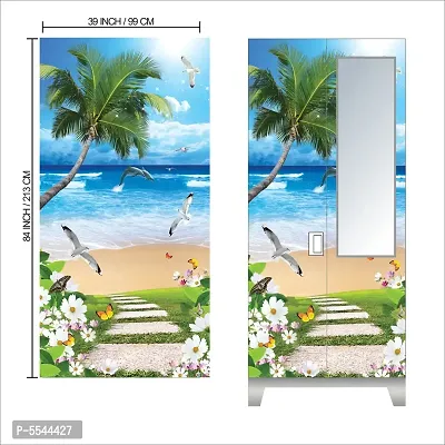 Almira Sticker Model (BeachAlmira) Full Size (39x84)inch For All Type Of Almira, Doors, Walls-thumb3