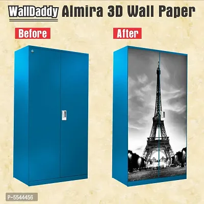 Almira Sticker Model (GreyscaleTowerAlmirah) Full Size (39x84)inch For All Type Of Almira, Doors, Walls-thumb2