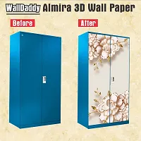 Almira Sticker Model (LeafGoldenFlowerAlmira) Full Size (39x84)inch For All Type Of Almira, Doors, Walls-thumb1