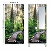 Almira Sticker Model (RainingJungleWay) Full Size (39x84)inch For All Type Of Almira, Doors, Walls-thumb2