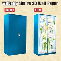 Almira Sticker Model (SketchFLowersAlmira) Full Size (39x84)inch For All Type Of Almira, Doors, Walls-thumb1