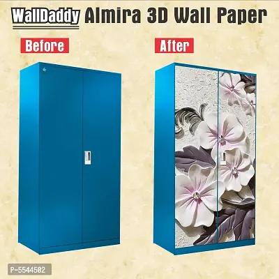 Almira Sticker Model (StoneFLowerAlmirah) Full Size (39x84)inch For All Type Of Almira, Doors, Walls-thumb2