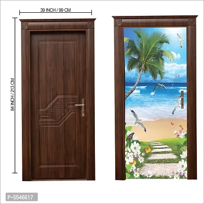 Door Sticker Model (BeachDoorSkin) Full Size (39x84) Inch For All Type Of Doors, Almiras, Walls-thumb3