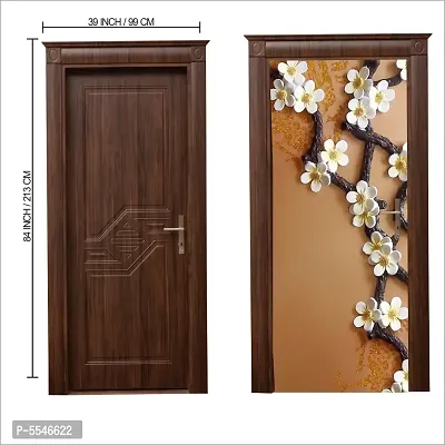 Door Sticker Model (FlowerRobeDoorSkin) Full Size (39x84) Inch For All Type Of Doors, Almiras, Walls-thumb3