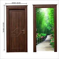 Door Sticker Model (GardenStreetDoorSkin) Full Size (39x84) Inch For All Type Of Doors, Almiras, Walls-thumb2