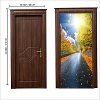 Door Sticker Model (FootPaathDoorSkin) Full Size (39x84) Inch For All Type Of Doors, Almiras, Walls-thumb2