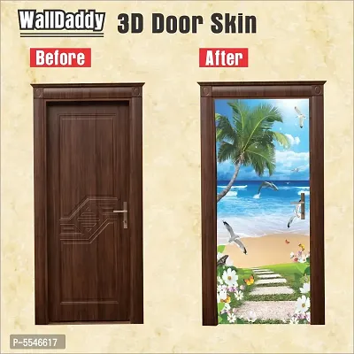 Door Sticker Model (BeachDoorSkin) Full Size (39x84) Inch For All Type Of Doors, Almiras, Walls-thumb2