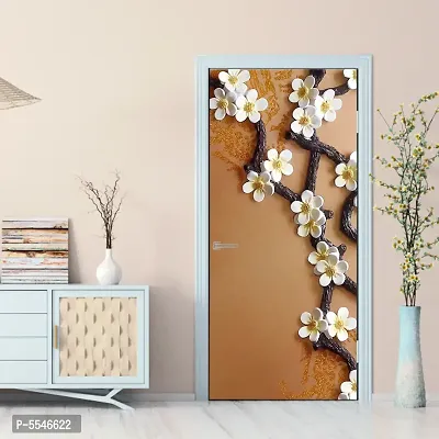 Door Sticker Model (FlowerRobeDoorSkin) Full Size (39x84) Inch For All Type Of Doors, Almiras, Walls-thumb0