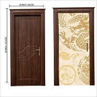 Door Sticker Model (GoldenDragonDoorSkin) Full Size (39x84) Inch For All Type Of Doors, Almiras, Walls-thumb2