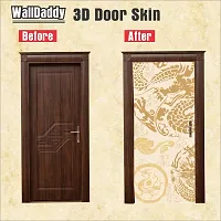 Door Sticker Model (GoldenDragonDoorSkin) Full Size (39x84) Inch For All Type Of Doors, Almiras, Walls-thumb1