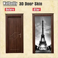 Door Sticker Model (GreyscaleTowerDoorSkin) Full Size (39x84) Inch For All Type Of Doors, Almiras, Walls-thumb1