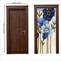 Door Sticker Model (LongStickFlowerDoorSkin) Full Size (39x84) Inch For All Type Of Doors, Almiras, Walls-thumb2