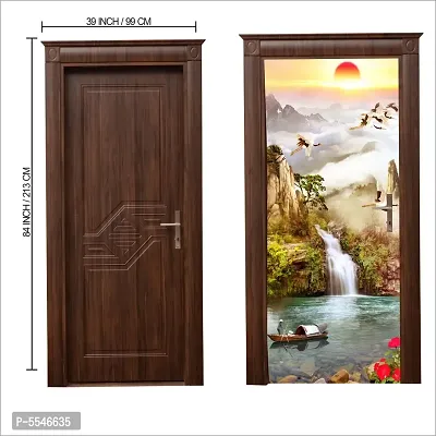 Door Sticker Model (NatureSunsetDoorSkin) Full Size (39x84) Inch For All Type Of Doors, Almiras, Walls-thumb3