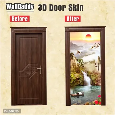 Door Sticker Model (NatureSunsetDoorSkin) Full Size (39x84) Inch For All Type Of Doors, Almiras, Walls-thumb2