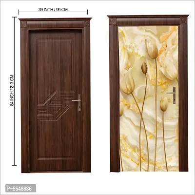 Door Sticker Model (OilFlowerDoorSkin) Full Size (39x84) Inch For All Type Of Doors, Almiras, Walls-thumb3
