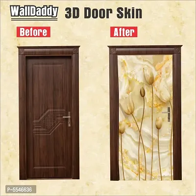 Door Sticker Model (OilFlowerDoorSkin) Full Size (39x84) Inch For All Type Of Doors, Almiras, Walls-thumb2