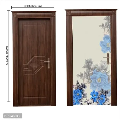 Door Sticker Model (OldAgeFlowerDoorSkin) Full Size (39x84) Inch For All Type Of Doors, Almiras, Walls-thumb3