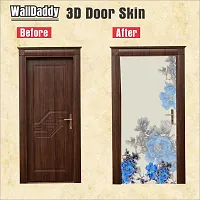 Door Sticker Model (OldAgeFlowerDoorSkin) Full Size (39x84) Inch For All Type Of Doors, Almiras, Walls-thumb1