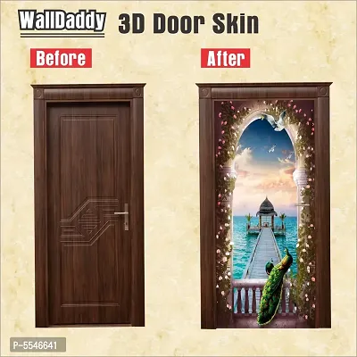 Door Sticker Model (PalaceWindowViewDoorSkin) Full Size (39x84) Inch For All Type Of Doors, Almiras, Walls-thumb2