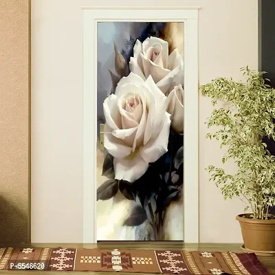 Door Sticker Model (ClassicRoseDoorSkin) Full Size (39x84) Inch For All Type Of Doors, Almiras, Walls