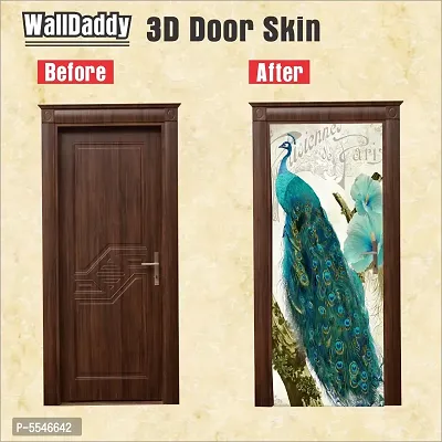 Door Sticker Model (PeacockDoorSkin) Full Size (39x84) Inch For All Type Of Doors, Almiras, Walls-thumb2