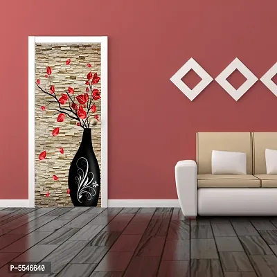 Door Sticker Model (OldFlowerPotDoorSkin) Full Size (39x84) Inch For All Type Of Doors, Almiras, Walls