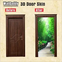 Door Sticker Model (GardenStreetDoorSkin) Full Size (39x84) Inch For All Type Of Doors, Almiras, Walls-thumb1
