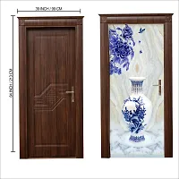 Door Sticker Model (SmokeWhitepotDoorSkin) Full Size (39x84) Inch For All Type Of Doors, Almiras, Walls-thumb2