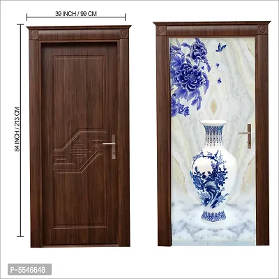 Door Sticker Model (SmokeWhitepotDoorSkin) Full Size (39x84) Inch For All Type Of Doors, Almiras, Walls-thumb3