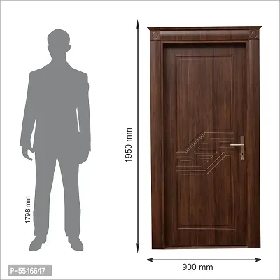 Door Sticker Model (SketchFLowersDoorSkin) Full Size (39x84) Inch For All Type Of Doors, Almiras, Walls-thumb4