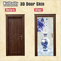 Door Sticker Model (SmokeWhitepotDoorSkin) Full Size (39x84) Inch For All Type Of Doors, Almiras, Walls-thumb1