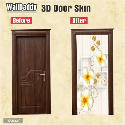 Door Sticker Model (SquareboxFlowerDoorSkin) Full Size (39x84) Inch For All Type Of Doors, Almiras, Walls-thumb2