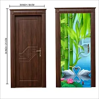 Door Sticker Model (SwanWaterLoveDoorSkin) Full Size (39x84) Inch For All Type Of Doors, Almiras, Walls-thumb2