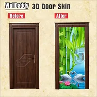 Door Sticker Model (SwanWaterLoveDoorSkin) Full Size (39x84) Inch For All Type Of Doors, Almiras, Walls-thumb1