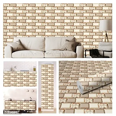 Self Adhesive Wall Stickers for Home Decoration Extra Large Size  300x40 Cm Wallpaper for Walls  FloralBrick  Wall stickers for Bedroom  Bathroom  Kitchen  Living Room  Pack of  1