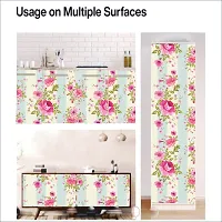 Self Adhesive Wall Stickers for Home Decoration Extra Large Size 300x40Cm Wallpaper for Walls FlowerWithStrip Wall stickers for Bedroom  Bathroom  Kitchen  Living Room Pack of -1-thumb4