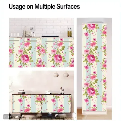 Self Adhesive Wall Stickers for Home Decoration Extra Large Size 300x40Cm Wallpaper for Walls FlowerWithStrip Wall stickers for Bedroom  Bathroom  Kitchen  Living Room Pack of -1-thumb5