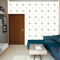 Self Adhesive Wall Stickers for Home Decoration Extra Large Size 300x40Cm Wallpaper for Walls GoldenCrown Wall stickers for Bedroom  Bathroom  Kitchen  Living Room Pack of -1-thumb3