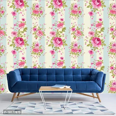 Self Adhesive Wall Stickers for Home Decoration Extra Large Size 300x40Cm Wallpaper for Walls FlowerWithStrip Wall stickers for Bedroom  Bathroom  Kitchen  Living Room Pack of -1-thumb2