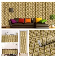 Self Adhesive Wall Stickers for Home Decoration Extra Large Size 300x40Cm Wallpaper for Walls GoldenTikona Wall stickers for Bedroom  Bathroom  Kitchen  Living Room Pack of -1-thumb2