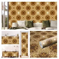 Self Adhesive Wall Stickers for Home Decoration Extra Large Size 300x40Cm Wallpaper for Walls GoldenDesign Wall stickers for Bedroom  Bathroom  Kitchen  Living Room Pack of -1-thumb2