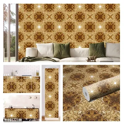 Self Adhesive Wall Stickers for Home Decoration Extra Large Size 300x40Cm Wallpaper for Walls GoldenDesign Wall stickers for Bedroom  Bathroom  Kitchen  Living Room Pack of -1-thumb3